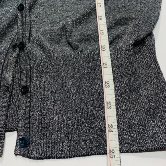Kenneth Cole Reaction Silver Metallic Cardigan - Picture 7 of 7